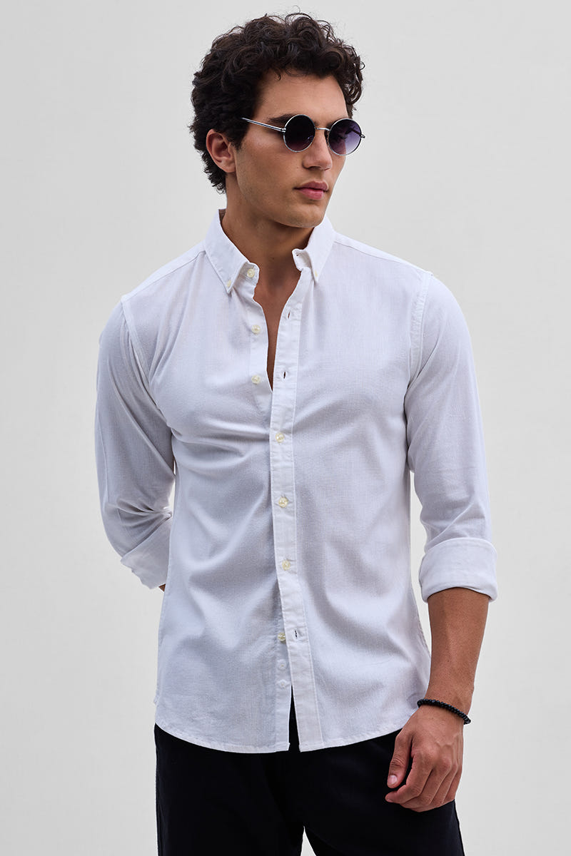 Oxford Shirt - White Oxford Shirt - White - Image 1